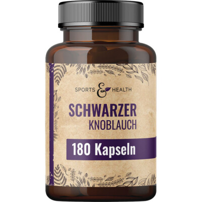 Schwarzer Knoblauch Kapseln  600 mg pro Kapsel  (15:1 Extrakt)  180 Kapseln
