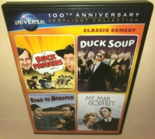 Duck Soup My Man Godfrey 4 movi DVD Road to Morocco Buck Privates Marx Brothers 