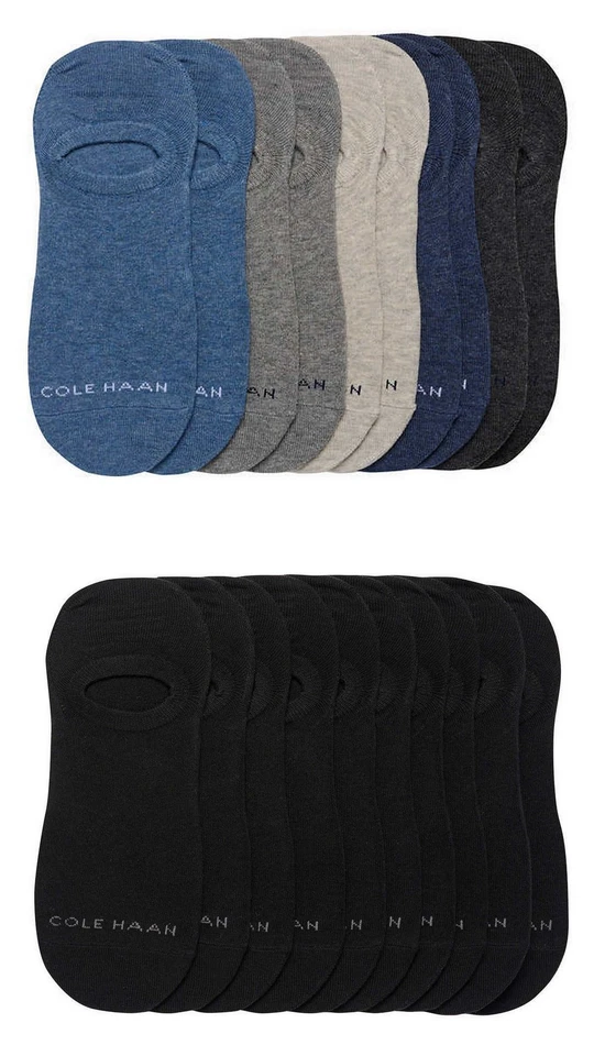 Calcetines forradores Cole Haan de algodón peinado sin presentación para hombre 10 pares, talla de zapato 7-12 Foto 2 de 2