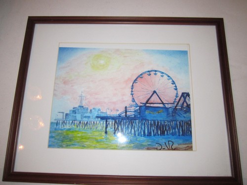 2 ORIGINAL AQUARELLE GEMÄLDE - SIGNIERT - OZEANSZENEN - UNBEKANNTER KÜNSTLER - GERAHMT - Bild 4 von 6