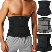 Men's Fat Burner Tummy Slim Body Shaper Neoprene Sauna Sweat Belts Waist Trainer