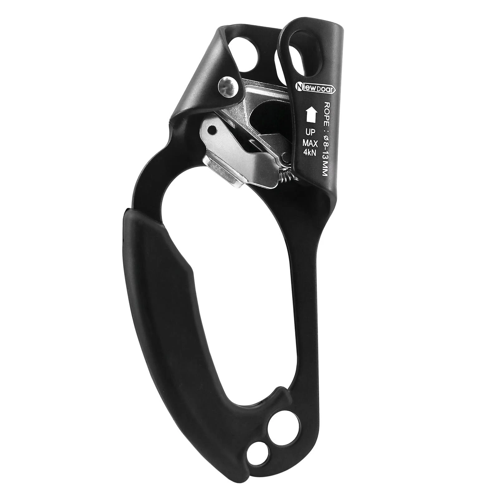 Left Handed Tree Climbing Equipment Rope Clamp for 8~13MM Rope(Left Hand  Black)