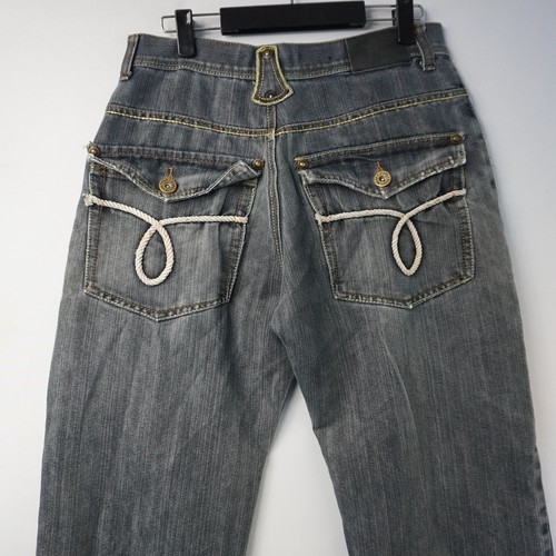 Regal Jeans Mens 32x30 distressed Baggy Grunge Embroidered Rope Y2K Vintage - Picture 7 of 11