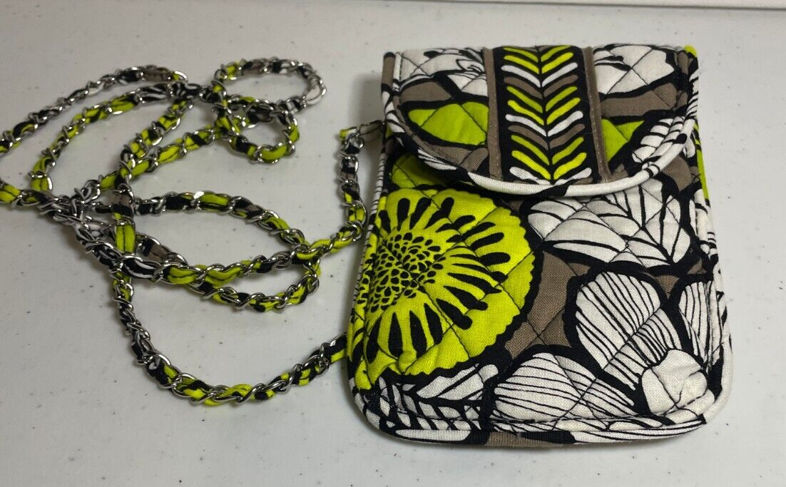 VERA BRADLEY Cell Phone Crossbody Citron 13302160 Chain Strap Purse eBay