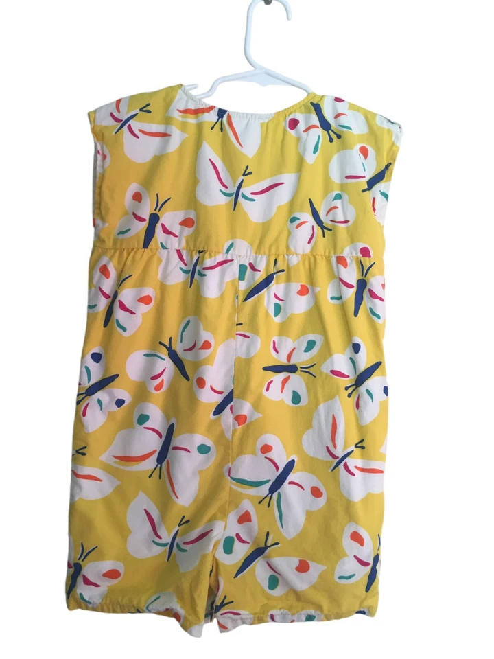 Mameluco Hannah Anderson para niña talla 5 amarillo mariposa abotonada sin mangas Foto 2 de 4