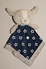 Carters Child of Mine Gray Puppy Dog Lovey Security Blanket Blue Stars Carter's