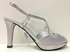 SCARPE DECOLTE CERIMONIA SANDALO DONNA CALPIERRE DX711 RASO ORIGINALE PE NEW