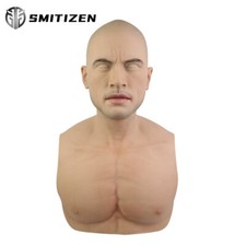 SMITIZEN Realistic Silicone Disguise Male Mask Adult Lifelike Human Men Mask