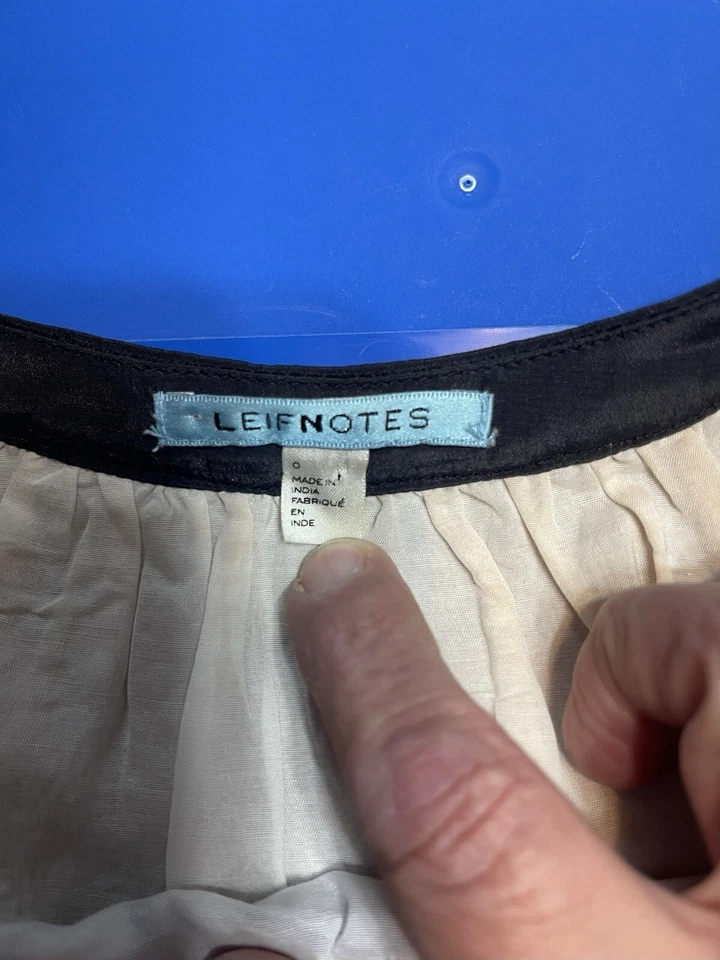 Anthropologie Leifnotes Brimming Borders Embroidered Bead Shift Dress Size 0 XS - Image 2 of 4