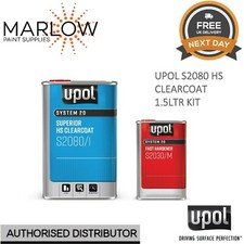 U-POL S2080 Clear Coat Lacquer HS 2K Kit with S2030 Fast Hardener 1.5L
