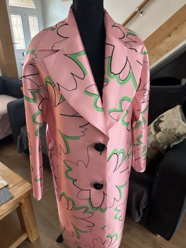 Ted Baker Cardea Floral Flower Print Longline Coat size S uk 8-10 RRP £450 - Picture 3 of 10