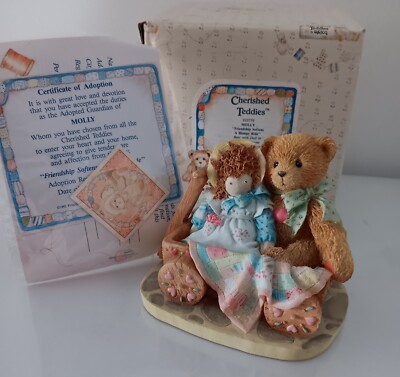 2 - ''Cherished Teddies'' MOLLY - ''Friendship Softens a Bumpy Ride'', 1992, mit OVP