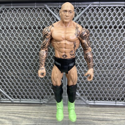WWE Batista Mattel Basic 2013 Wrestling Action Figure Green Shoes 
