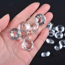 18MM Clear Crystal Diamond Glass Paperweight Wedding Gems Gift For Kids 50Pcs