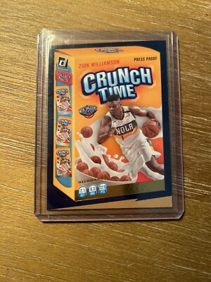 Zion Williamson 2020-21 Donruss Crunch Time GOLD Press Proof PELICANS
