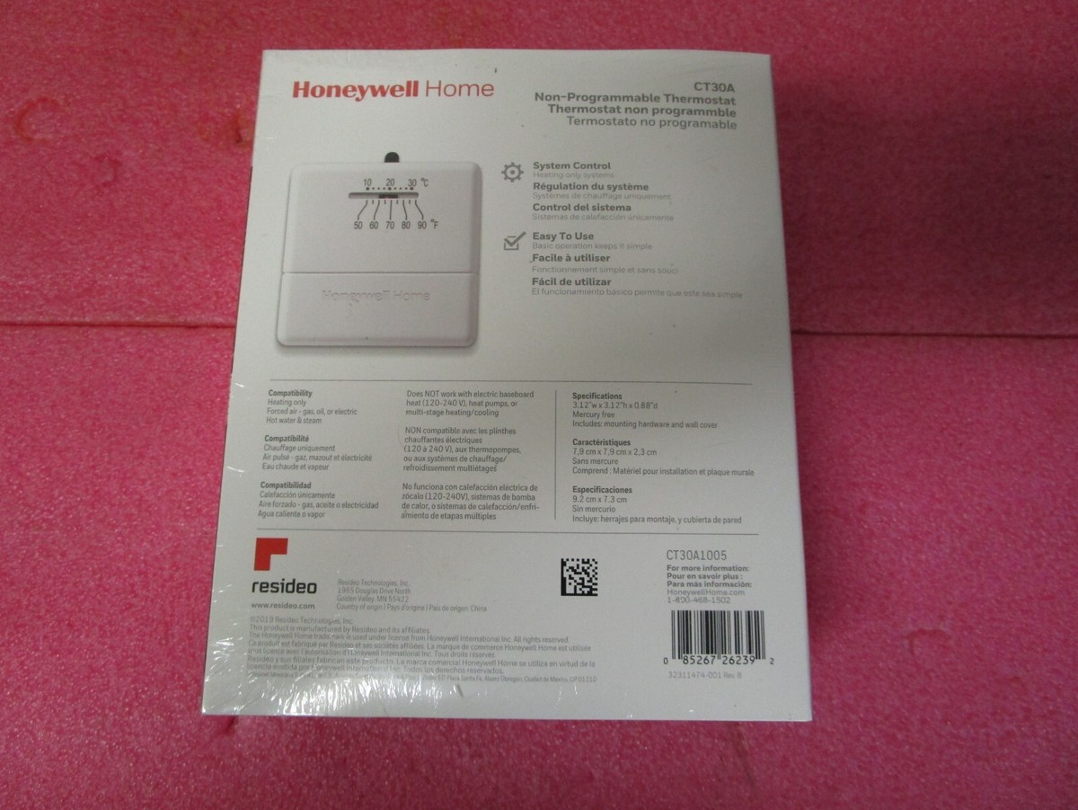 Honeywell Home CT30A1005 Standard Manual Economy Thermostat - Heat Only |  eBay