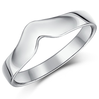 Titan Ehering Querlenker gebogene Form 3 mm Ring