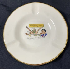 Vintage The Sabina Line Naughty Risque Ashtray Salesman Funny Hosiery Ms Jones
