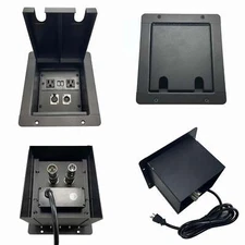 PROCRAFT MINI 2 HOLE LID FEED-THRU RECESSED Stage Pocket/Floor Box w/ 1) WIRED A