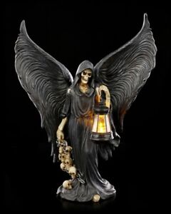 Reaper Figur Mit Led Laterne Gothic Sensenmann Totenkopfe Dekostatue Ebay