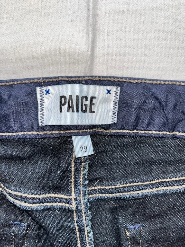 Pantalones Cortos Para Mujer Paige Jimmy Jeans Denim Corte Algodón Azul Talla 29 Foto 2 de 4