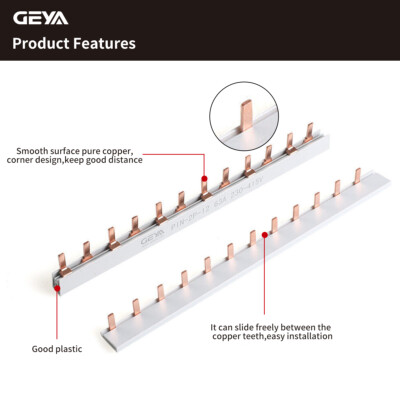 GEYA Copper Busbar Circuit Breaker Connector 63A 230/415V GEYA Copper Busbar Circuit Breaker Connector 63A 230/415V