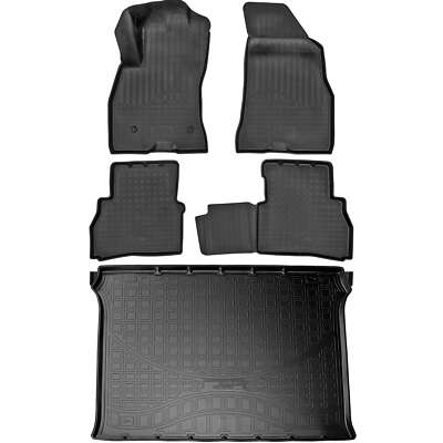Fußmatten & Kofferraumwanne Set passend für FIAT DOBLO II, 5-Sitzer | ab 2010