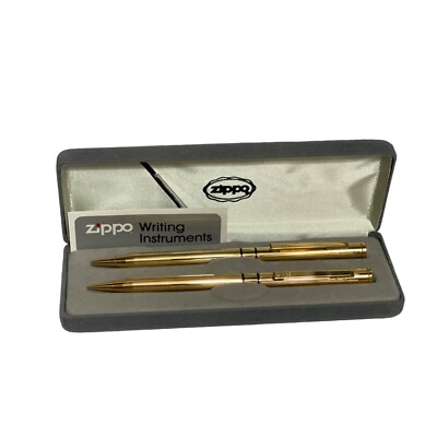 ZIPPO Gold Pen and Mechanical Pencil Set with Case Instructions | eBay