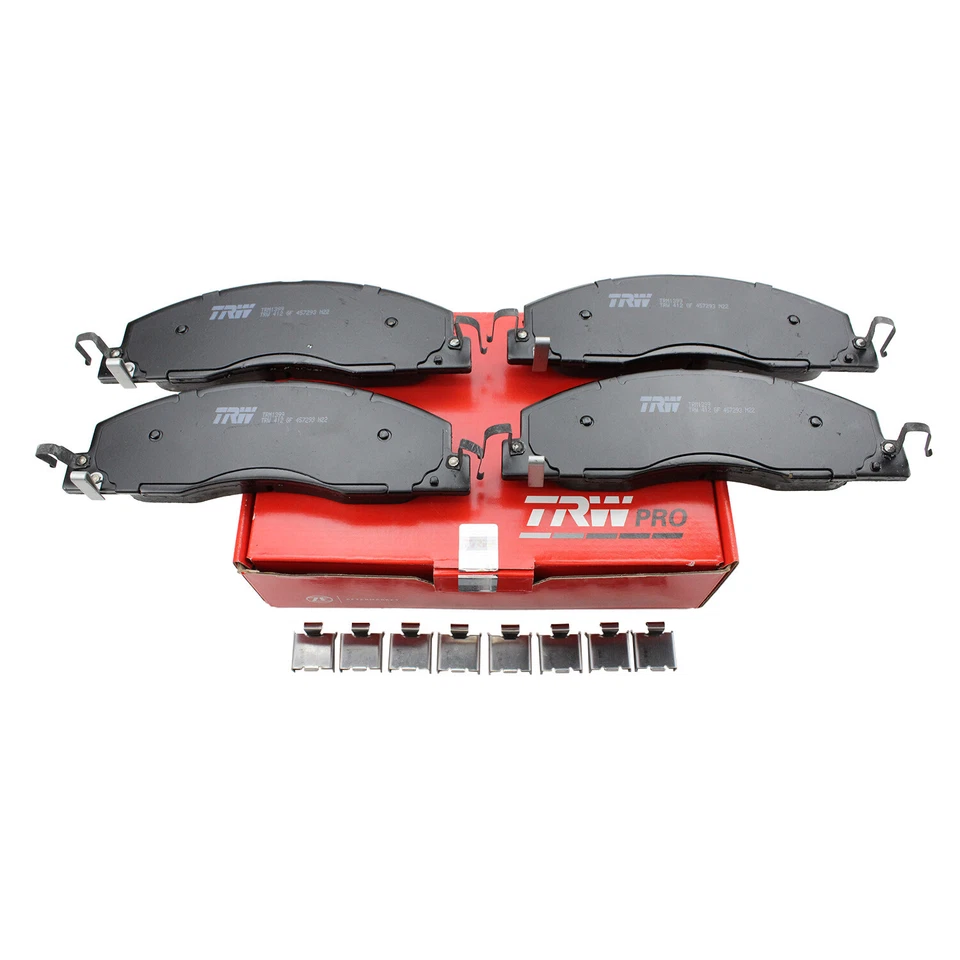Комплект передних металлических щелевых тормозных колодок TRW Pro с зажимами для Dodge Ram 2500 3500 - Изображение 4 из 4