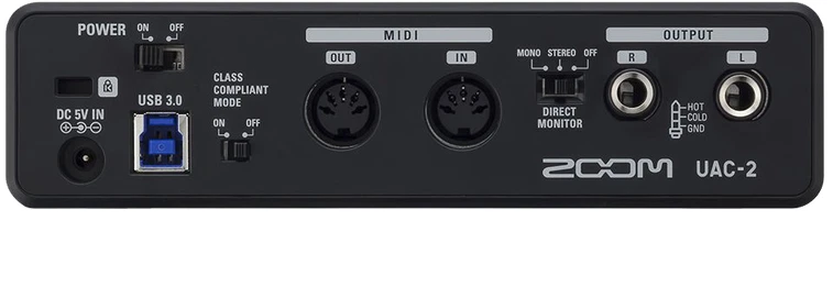 Scheda Audio 2x2 USB 3.0 Zoom UAC-2 MIDI Cuffie 1/4 studio di registrazione - Immagine 4 di 4