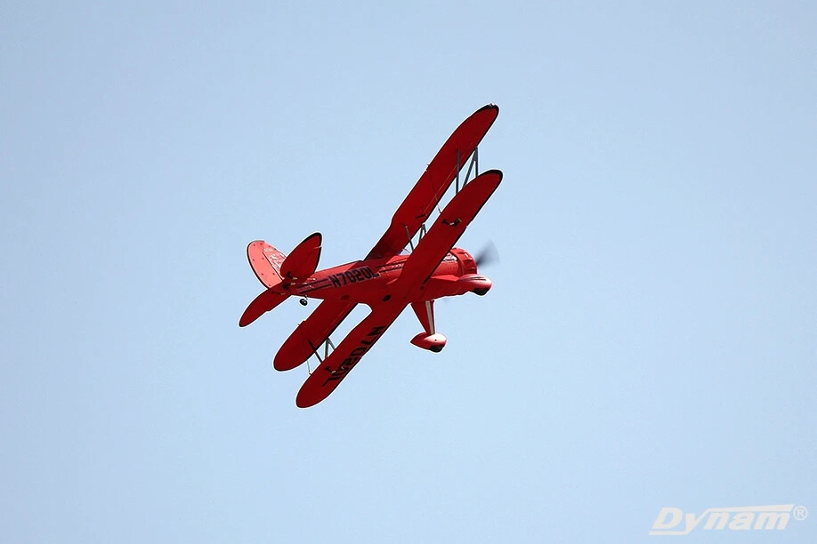 Remote Control Biplane Red Dynam Waco Red EPO 1270Mm Wingspan Biplane Remote Control, Mode 2 RC ...