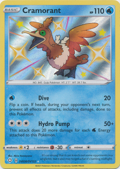 Cramorant (Shiny) - SV030/SV122 Ultra Rare Shining Fates NM Pokemon TCG