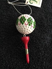 Golf Ball And Hanging T Christmas Ornament