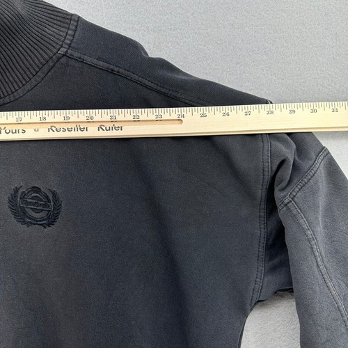 90s Reebok Sport Pullover Sweatshirt Quarter Zip Mock Neck Gray SZ M Trashed VTG - Picture 4 of 11
