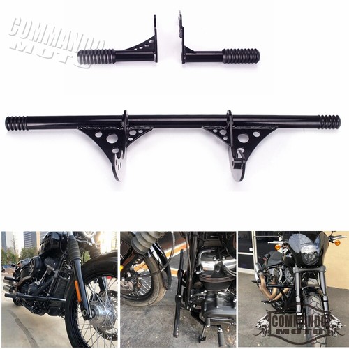 Front & Rear Highway Crash Bar For Harley Low Rider S ST Street Bob 2018-2024 - Picture 4 of 8