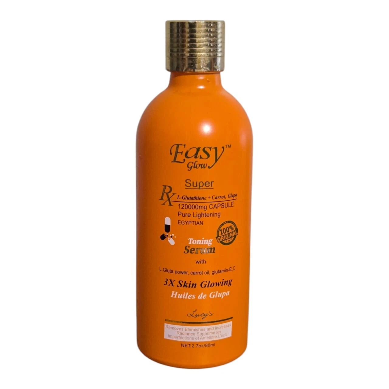 EASY Glow Carrot Glupa Glutathione Toning Serum 80mls
