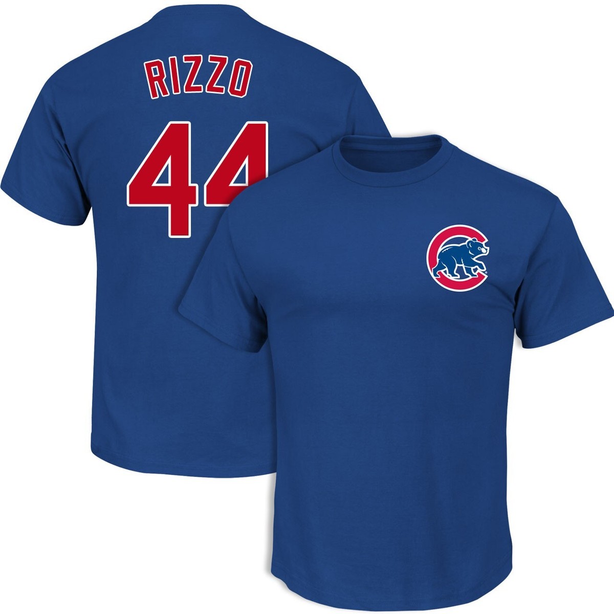 Majestic Youth Rizzo 44 Chicago Cubs Player S/Sleeve T-Shirt
