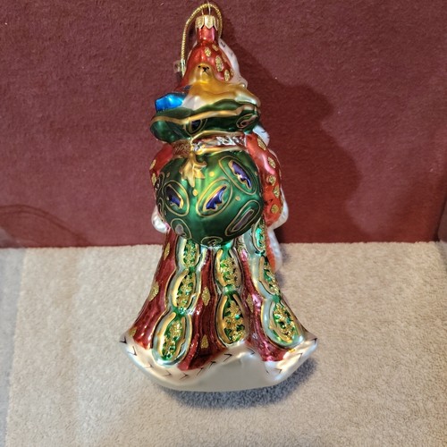 2002 Fitz and Floyd Large Santa Holding Staff Ornament retired with Box - Picture 7 of 11