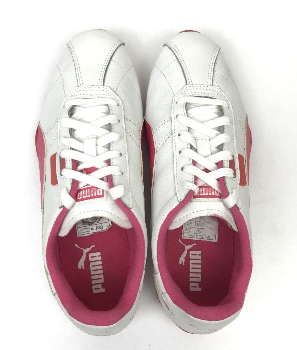 Cute 厚底 !! ☆PUMA X BUFFALO pink and white Classic leather HUGE PLATFORM SNEAKERS! | BUFFALO LONDON X PUMA COLLAB