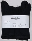 Goodfellow & Co men’s Crew Socks 6 Pairs Black venting wicking arch Support soft