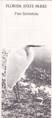 1989 Florida State Parks Fee Schedule Brochure
