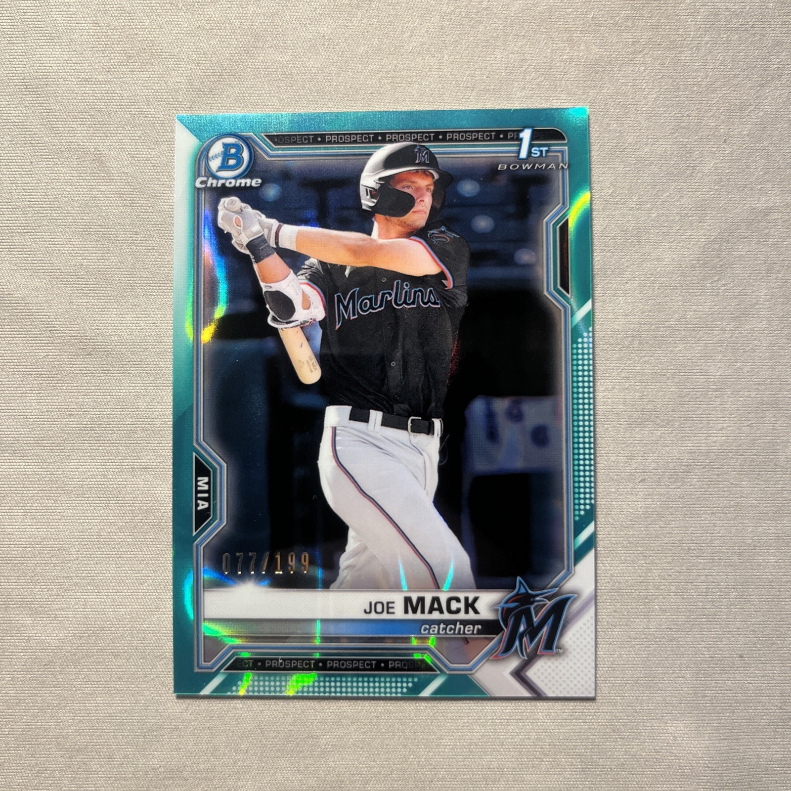 2021 Bowman Draft Chrome Joe Mack Aqua Lava /199