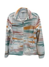 Womens Columbia Fast Trek Printed Fleece Jacket Outdoor Hiking Size L