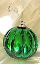 Vintage Kugel-style Large Dark Green Pumpkin ...