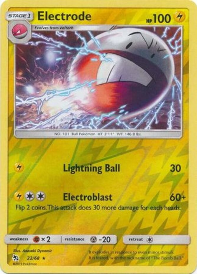 Electrode - 22/68 - Rare - Reverse Holo NM Hidden Fates