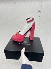 VERSACE Tribute pink Medusa emblem open toe platform sandal EU 40 US 10 VB8