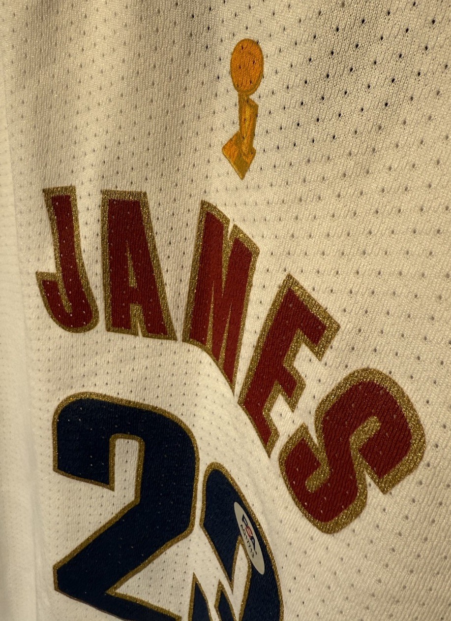 LeBron James Autographed Signed Cavaliers NBA Finals Jersey Auto PSA/DNA LOA view 6