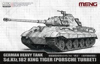Meng 72-010 1/72 German Heavy Tank Sd.Kfz. 182 King Tiger(Porsche Turret) Kit