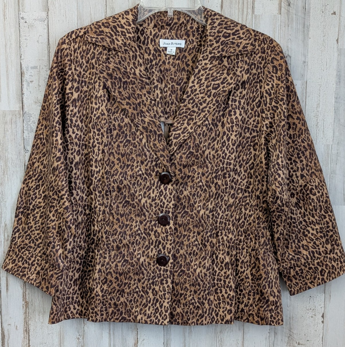Joan Rivers Leopard Blazer Jacket Medium Animal C… - image 1