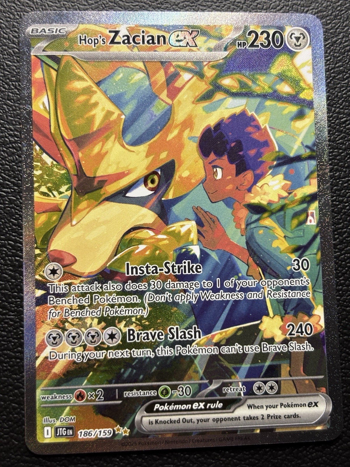 Hop's Zacian ex 2025 Scarlet & Violet: Journey Together #186/159